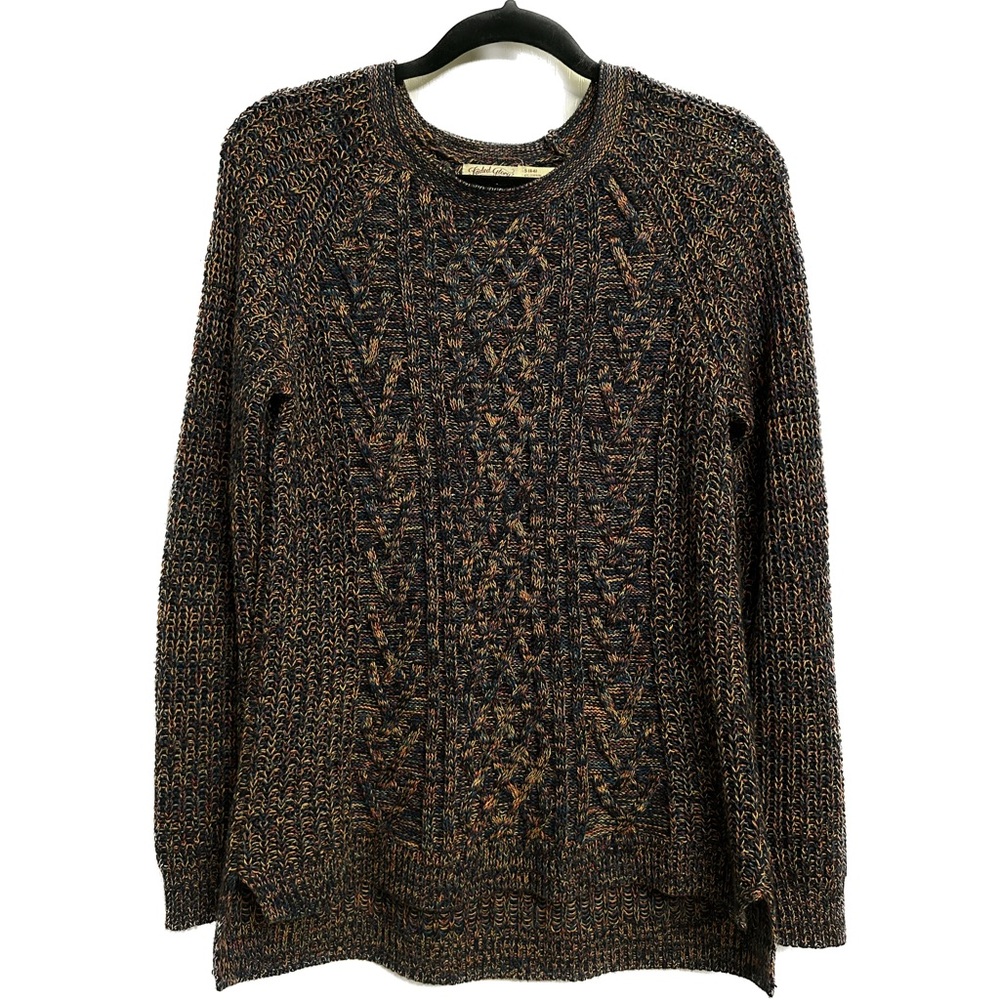Multicolor Cable Knit Sweater
